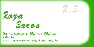 roza saros business card